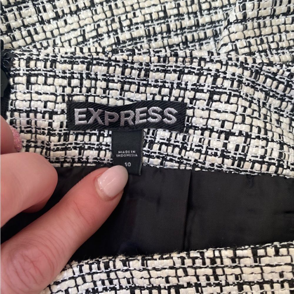 Express Tweed Mini Skirt Size 10 - Picture 6 of 6